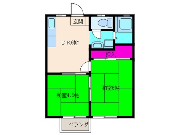 パナハイツ古曽部の物件間取画像